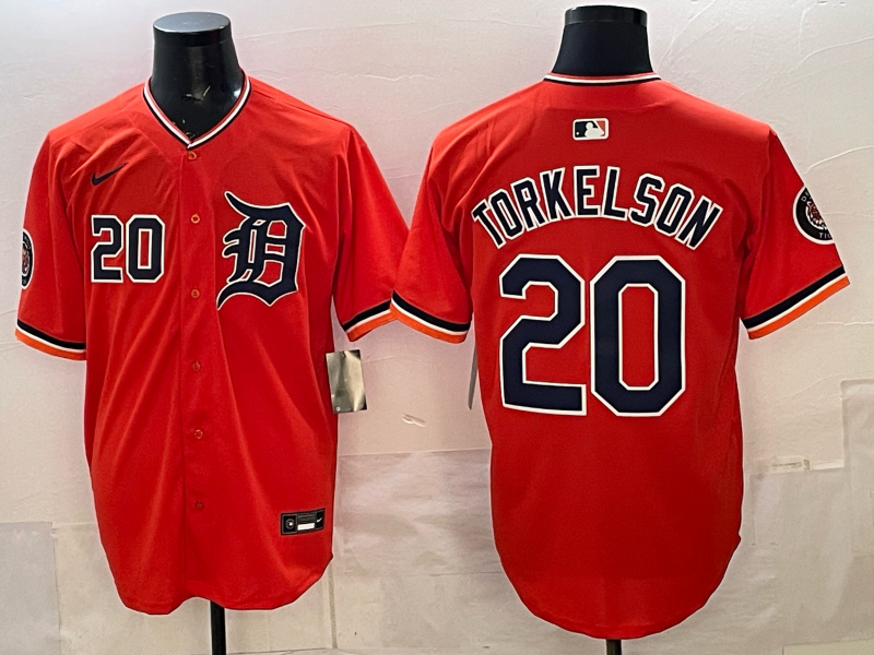 Men Detroit Tigers Torkelson orange Game Nike MLB Jersey 2026007->detroit tigers->MLB Jersey